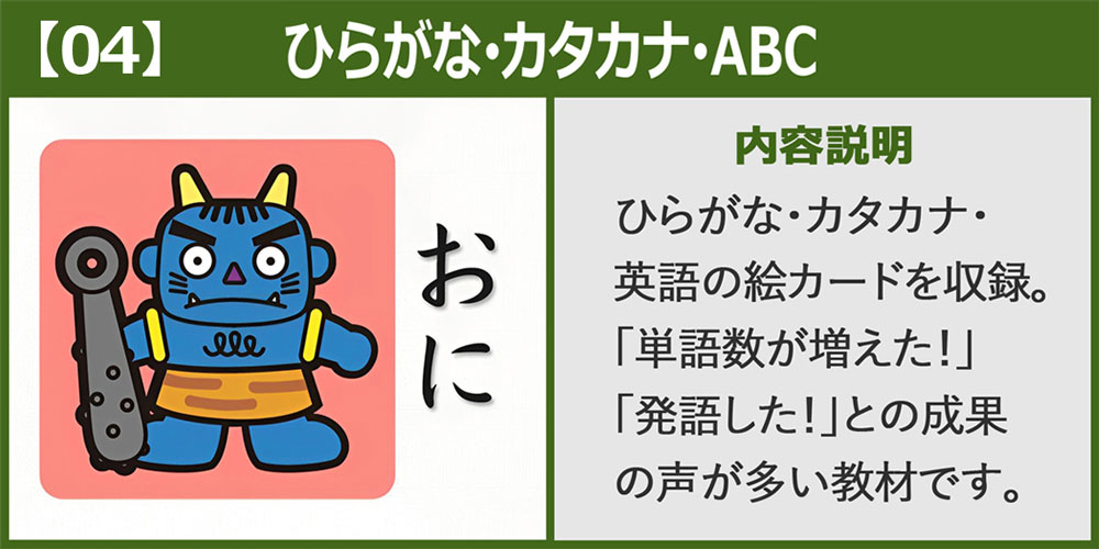 ひらがな・カタカナ・ABC