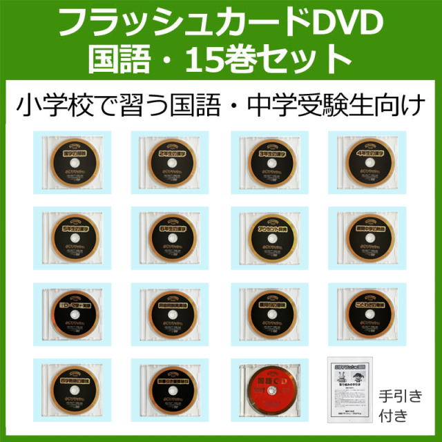 現役東大生が厳選短時間で大量の漢字と重要語句と用例が学べる　｜中学受験｜難関中学の過去問や模擬試験から抽出｜家庭学習｜右脳トレーニング教材　公式】小学国語・中学受験15巻　｜小学生　(星みつる式)｜　フラッシュカードDVD